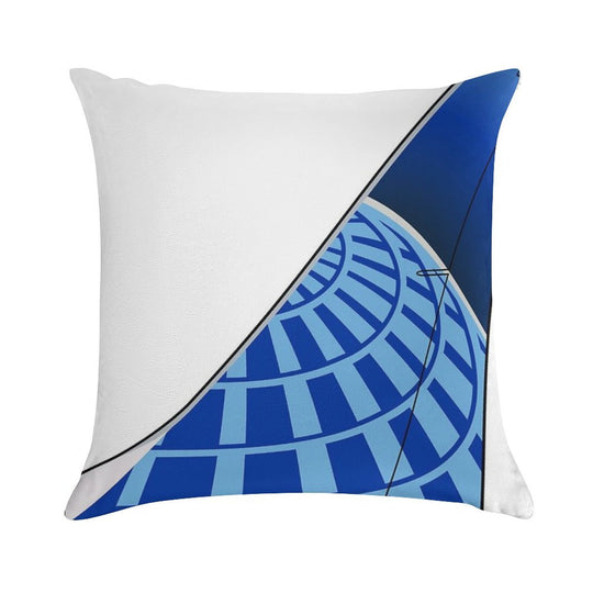 United Airlines Boeing 737-800 Blue Evolution Tail (Left Facing) Soft Warmth Comfort Throw Pillow