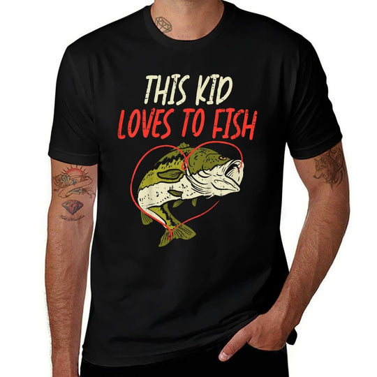 This Kid Loves To Fish Bass Fishing Family Matching Gift  Breathable T-Shirt