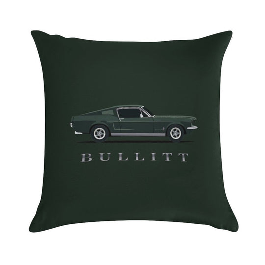 Mustang Bullitt Soft Skin-Friendly Throw Pillow