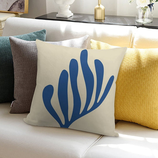 Henri Matisse - The Cutouts - Blue - Matisse Exhibition Soft Hidden Zipper Throw Pillow