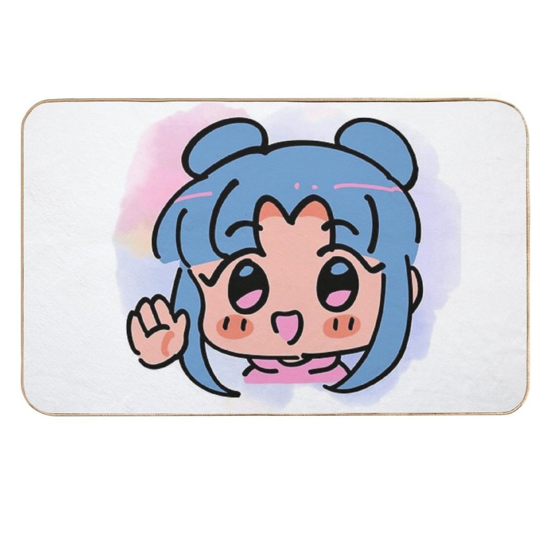 Anime Girl Blue  Non-Slip Bath Mat