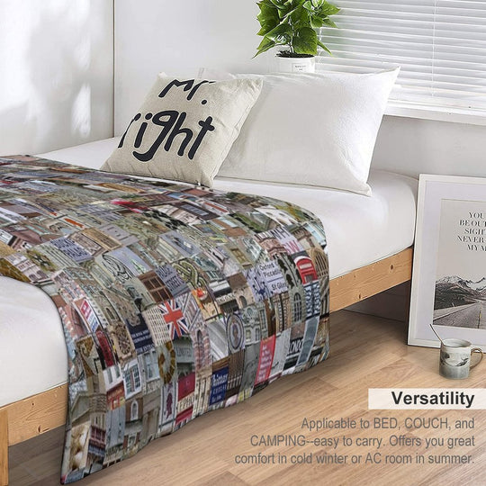 London, England Anti-pilling Throw Blanket
