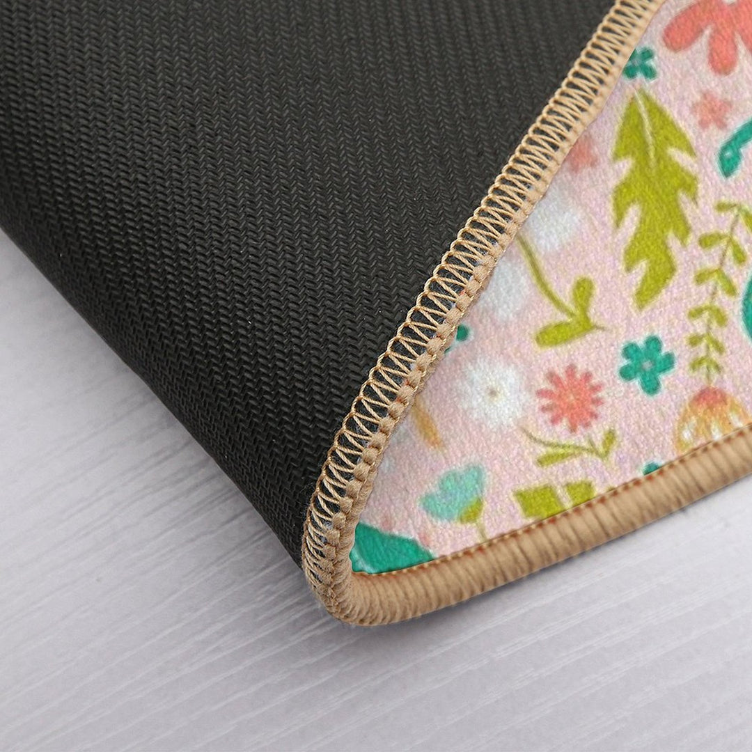 Dinosaurs + Unicorns on Pink  Rapid-Drying Bath Mat