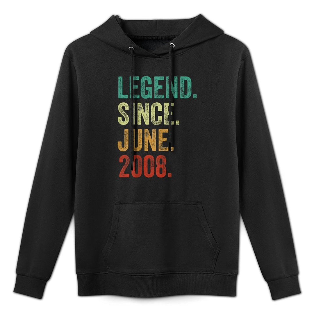 16 Years Old Legend Since June 2008 16th Birthday Shrink-Resistant Hoodie