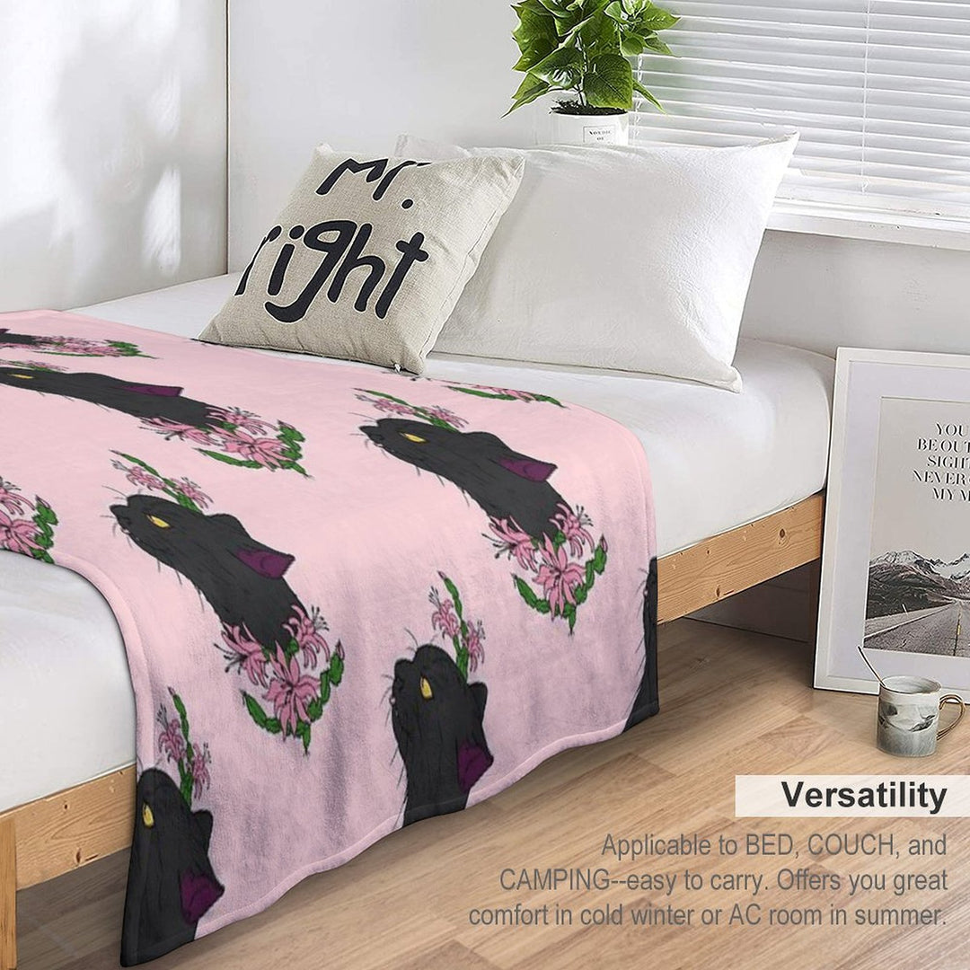 Christmas Cacti Floral Cat Bea All-season Throw Blanket