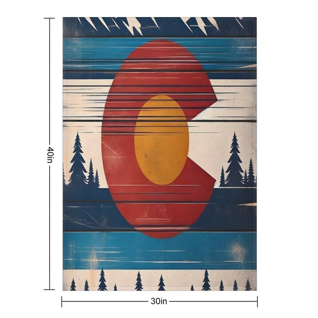 Colorado Flag Square Versatility Throw Blanket