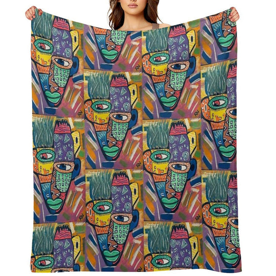 Patchwork Mind Velvety-soft Throw Blanket