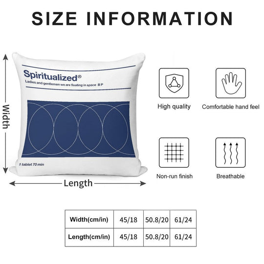 Spiritualized - Ladies And Gentlemen We Are Floating in Space Soft Short Plush Fabric Throw Pillow