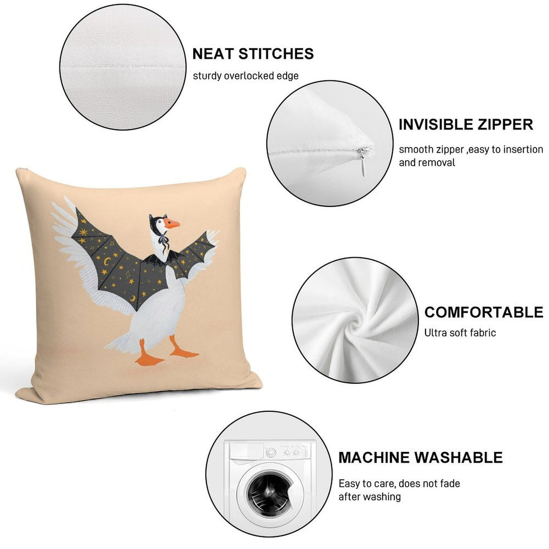 Bat Goose Soft Luxury Feel Throw Pillow
