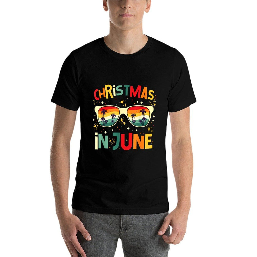 Funny Christmas In June Summer Vacation Beach Party Xmas  Slim-fit Cut T-Shirt