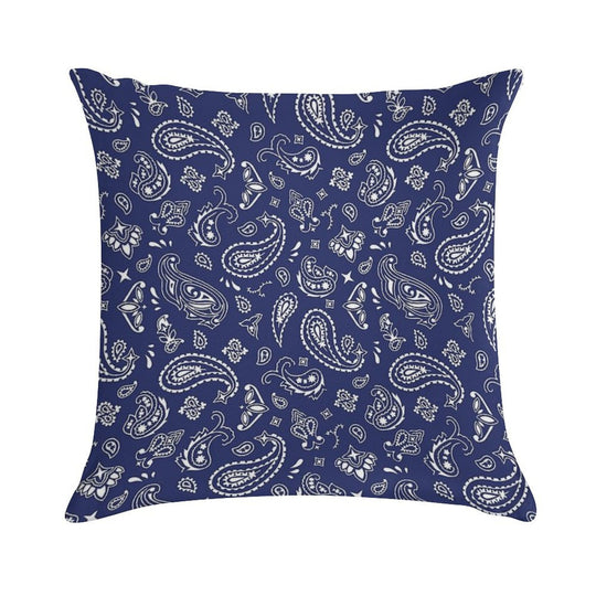 Blue Bandana Soft Warmth Comfort Throw Pillow