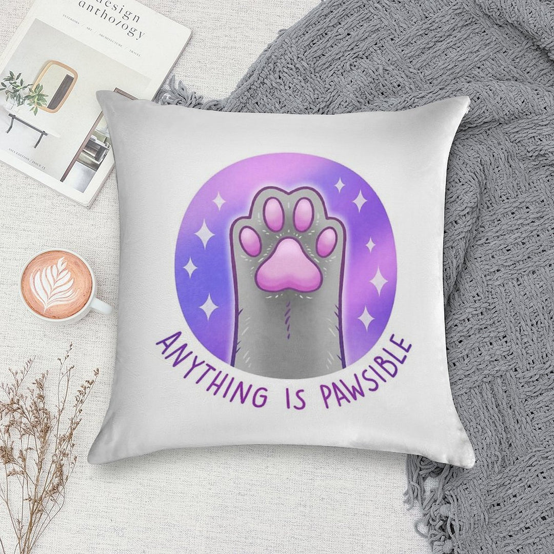 Anything Is Pawsible Soft Multiple Sizes Throw Pillow