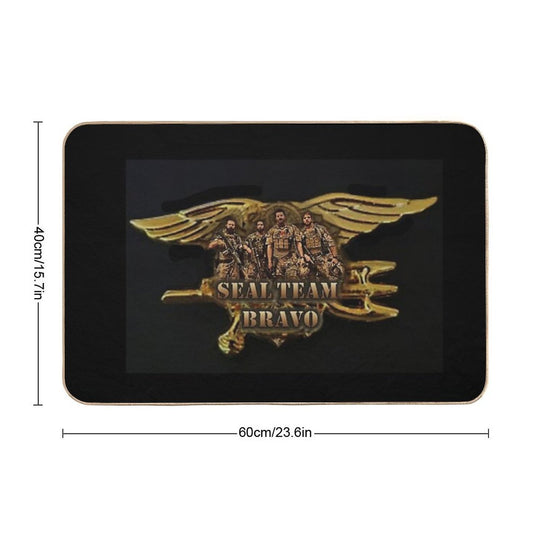 AWESOME BRAVO Seal Team  Slip-Resistant Bath Mat