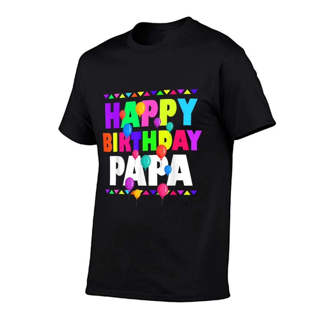 Happy Birthday Papa Cute Toddler Matching Family B-Day Party  Heathered Texture T-Shirt