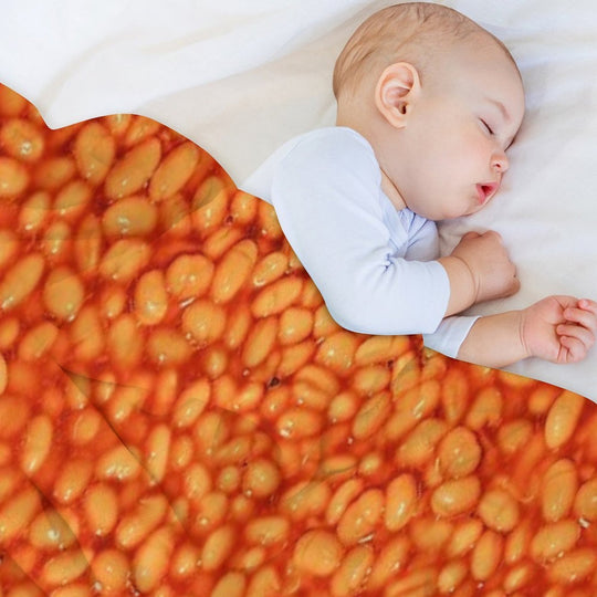 Baked Beans In Things Pattern Wrinkle-free Throw Blanket