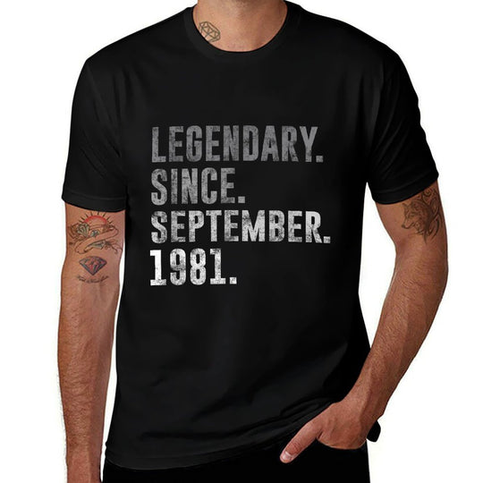Legendary Since September 1981 44th Birthday Vintage 1981  Eco-friendly Material T-Shirt