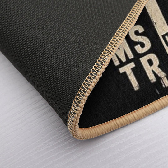 God Guns And Trump 2nd Amendment Flag  Fade-Resistant Bath Mat