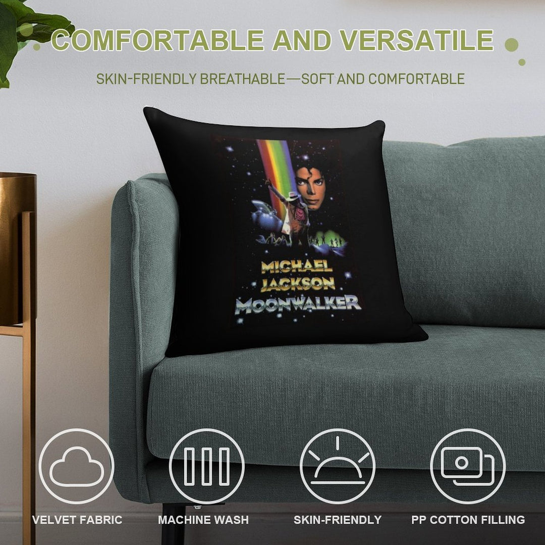 Retro Moonwalker Miichael Jaackson Soft Ultra-Soft Texture Throw Pillow