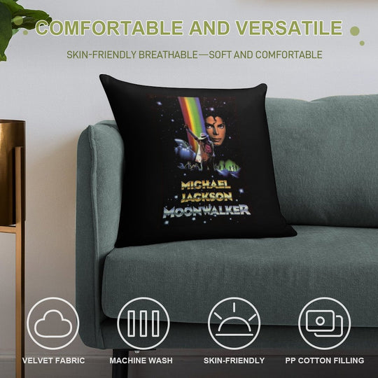 Retro Moonwalker Miichael Jaackson Soft Ultra-Soft Texture Throw Pillow