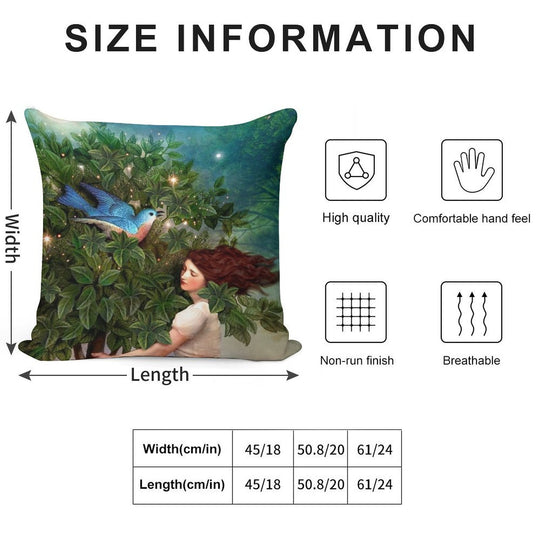 A Bluebird's Song Soft Multiple Sizes Throw Pillow