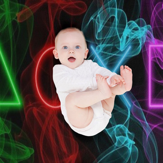 Controller Buttons Smoke Plush Throw Blanket