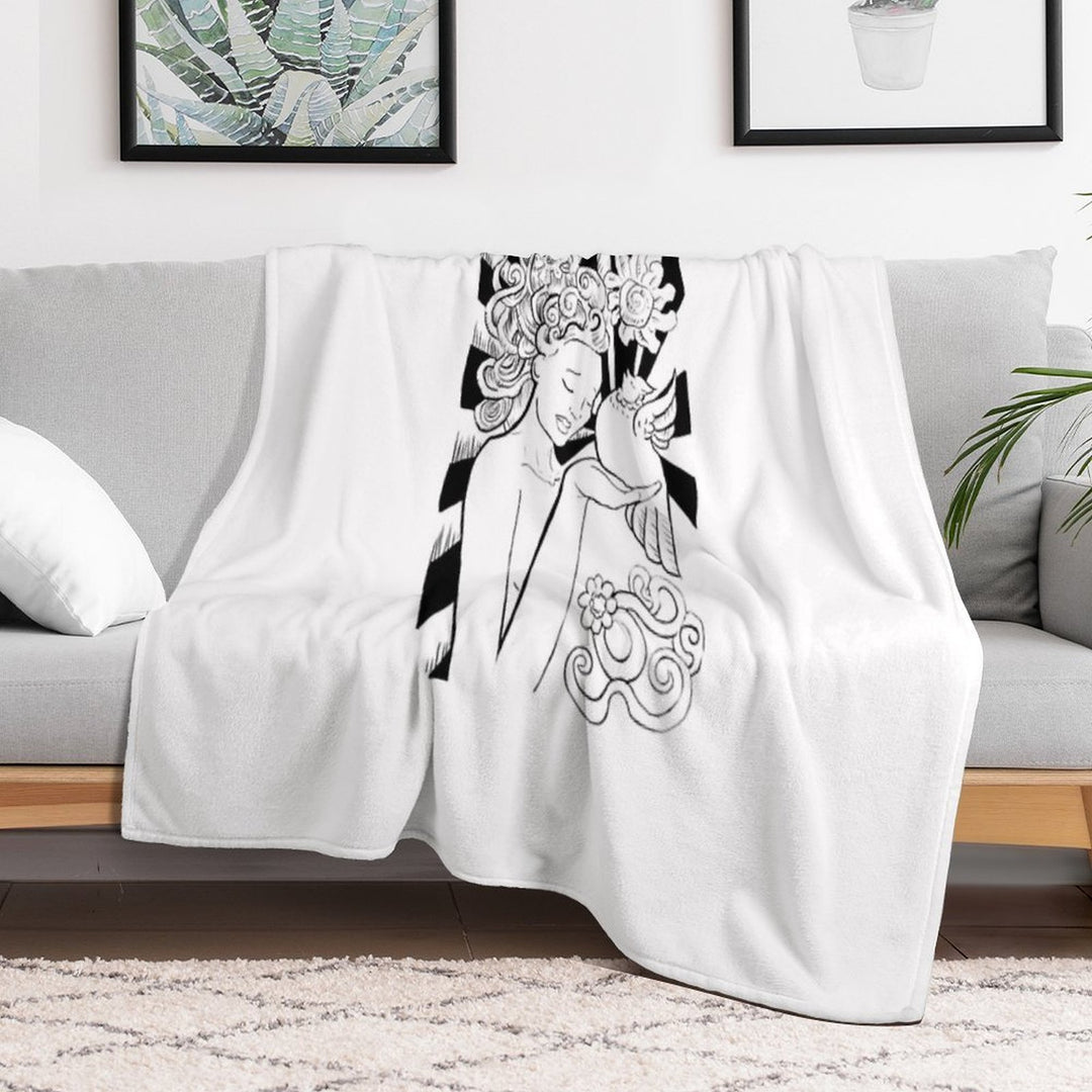 Solace Amongst The Flowers Comfort Throw Blanket