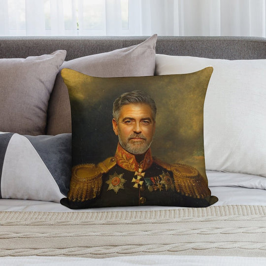 George Clooney - Replaceface Soft Easy Maintenance Throw Pillow