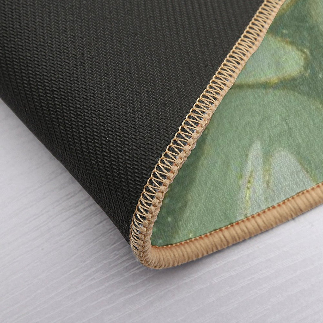 Green Marble Swirl Pattern Design Modern Waves  Rapid-Drying Bath Mat