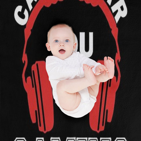 Video Gaming Gift Gamer Headset  Design Eco-conscious Throw Blanket