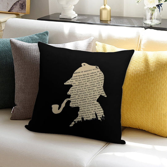 Classic Sherlock Holmes Soft Skin-Friendly Throw Pillow