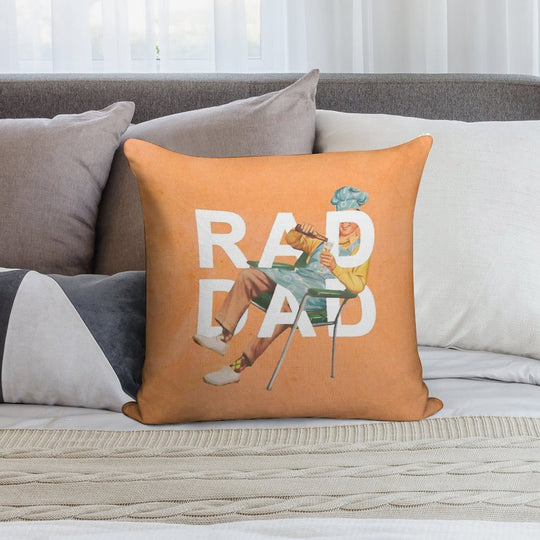 Rad Dad Soft Reinforced Edging Throw Pillow