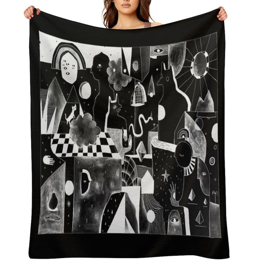 DON'T TOUCH ME Shrink-resistant Throw Blanket