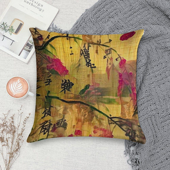 Oriental Painting. Japanese Style Soft Ultra-Soft Texture Throw Pillow