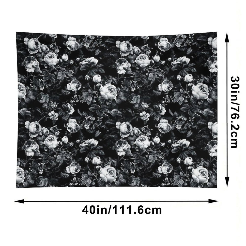 Roses Black And White Tapestry