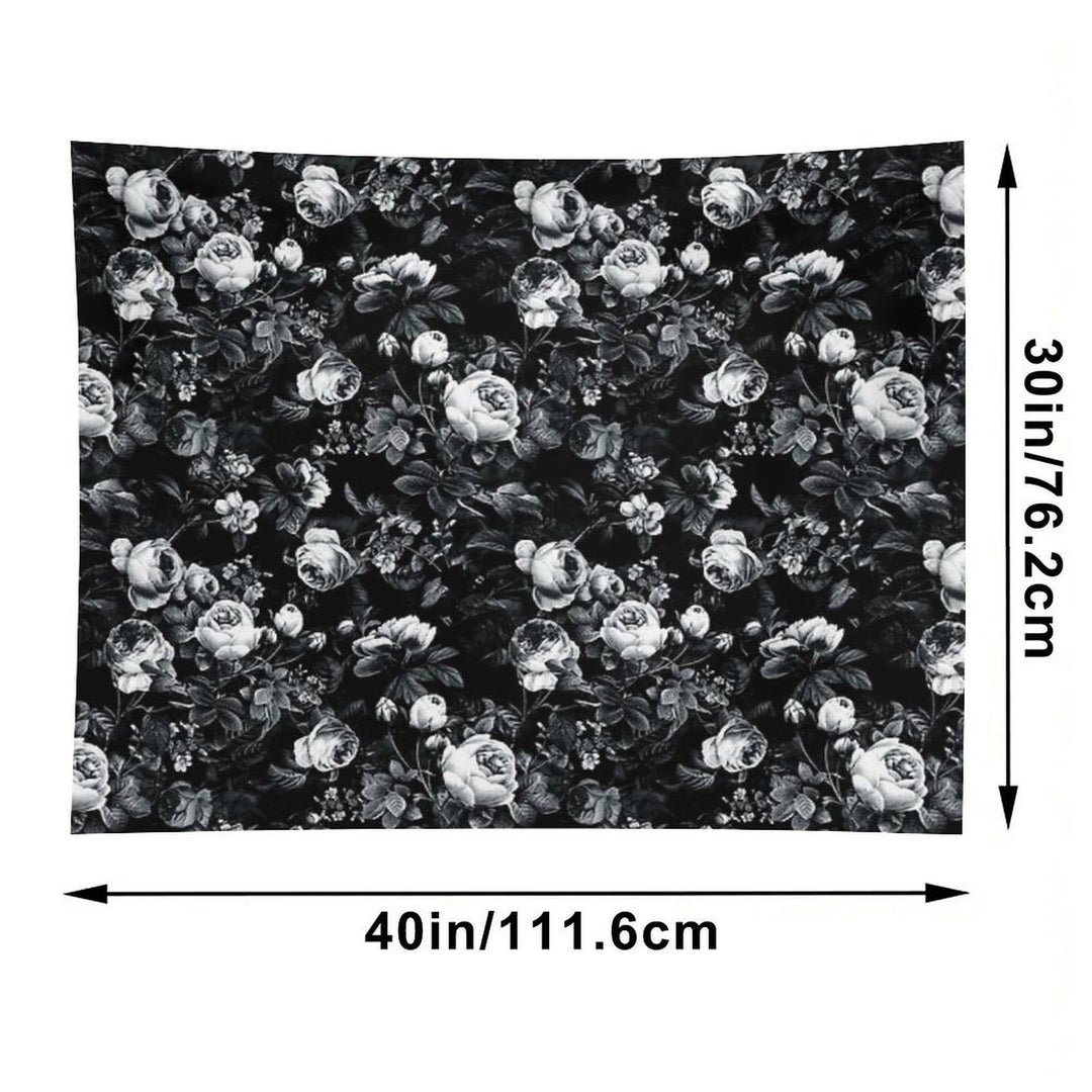 Roses Black And White Tapestry