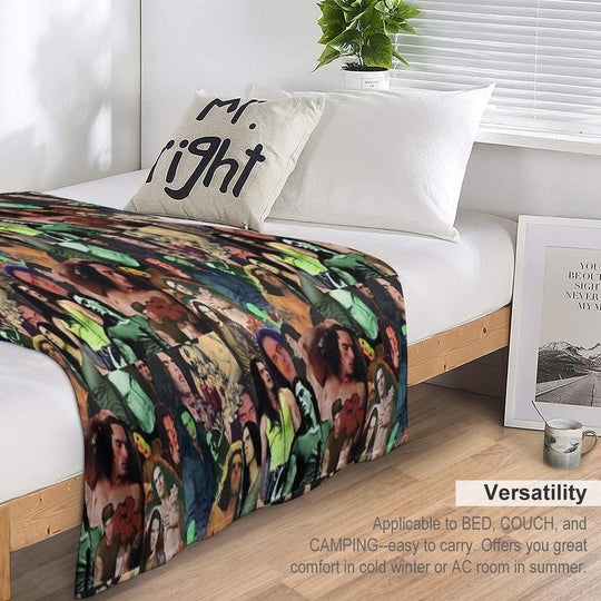 Type O Negative Peter Steele Dark Goth Collage Edit II Lightweight Throw Blanket