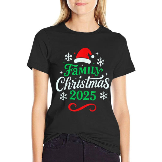 Family Christmas 2025 Matching Group Outfit Xmas Santa Squad  Summer-ready Fabric T-Shirt