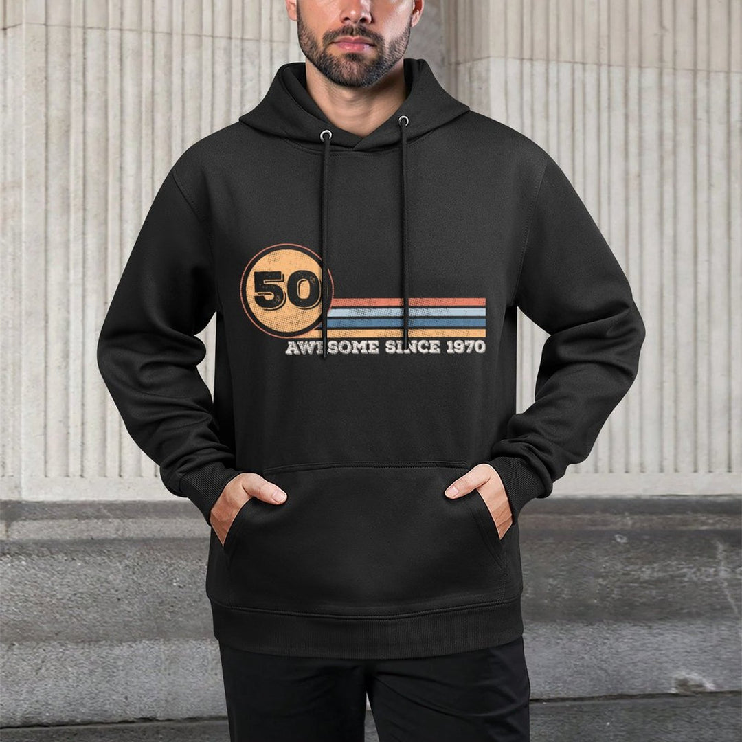 Awesome Since 1970. 50th Birthday Design Relaxed Fit Hoodie