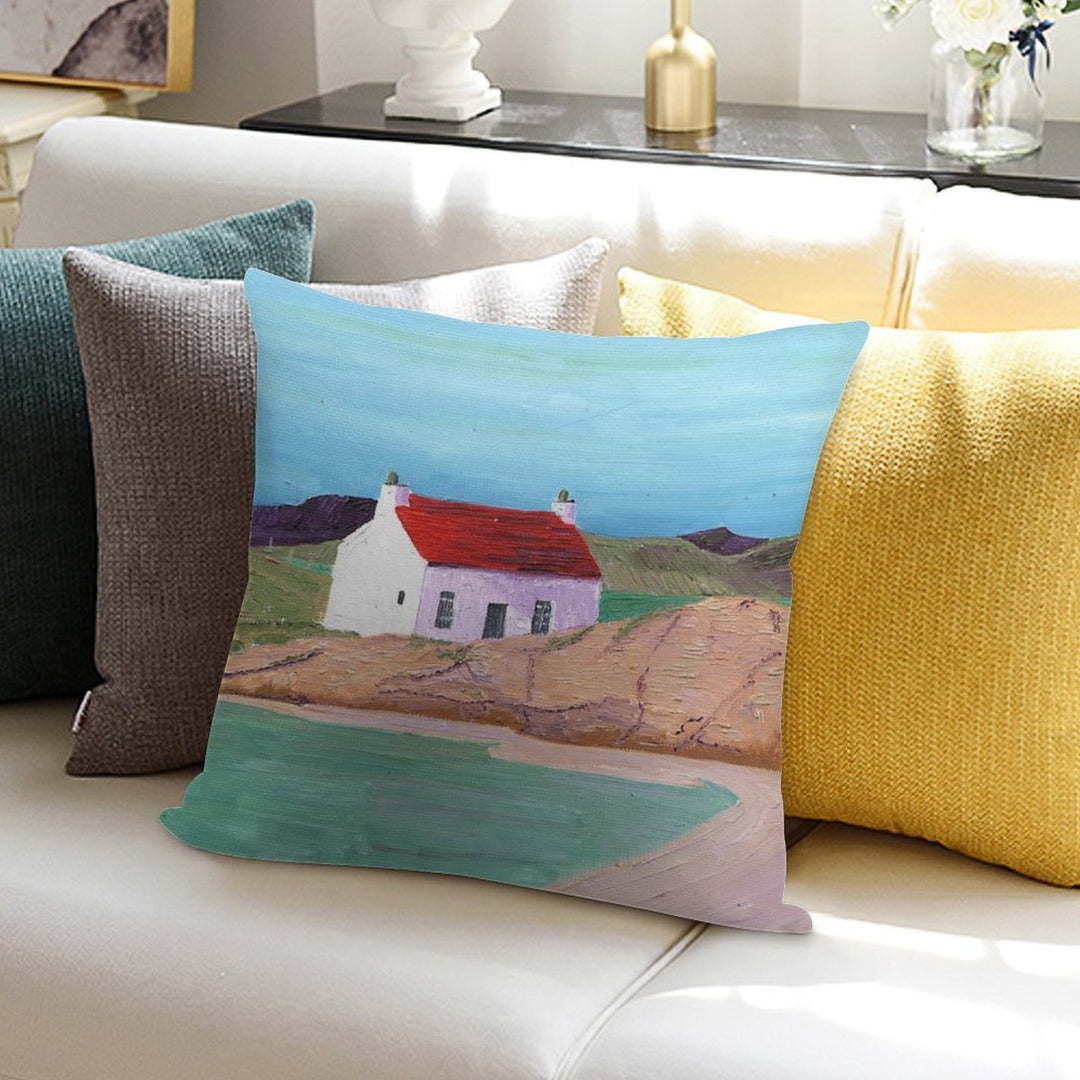 Hebridean Bay 2 Soft High-Density Material Throw Pillow