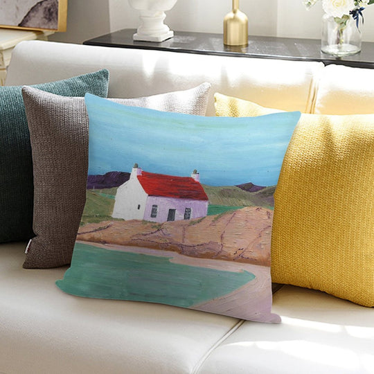 Hebridean Bay 2 Soft High-Density Material Throw Pillow