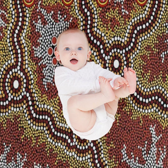 Aboriginal Art Authentic – Travels Versatility Throw Blanket