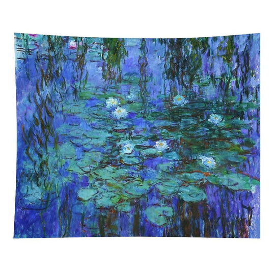 Claude Monet Water Lilies - Blue Water Lilies Tapestry