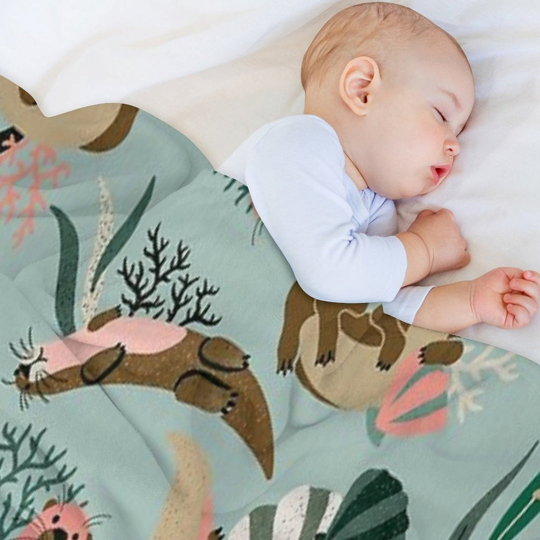 Otter Collection - Mint Palette Gift-ready Throw Blanket
