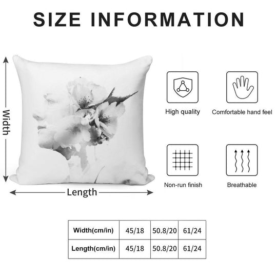 Fine Art, Double Exposure Soft Easy Maintenance Throw Pillow