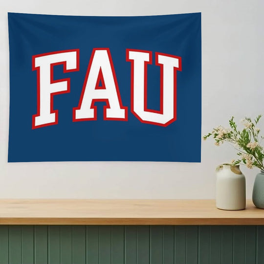 Fau - College Font Curved Tapestry