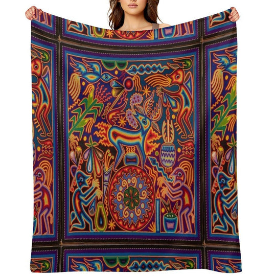 Huichol Premium Throw Blanket