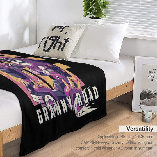 Mad Muf Granny Road  Muffin Heeler, Aussie Dog, Bingo, Bandit, Chilli Premium Throw Blanket