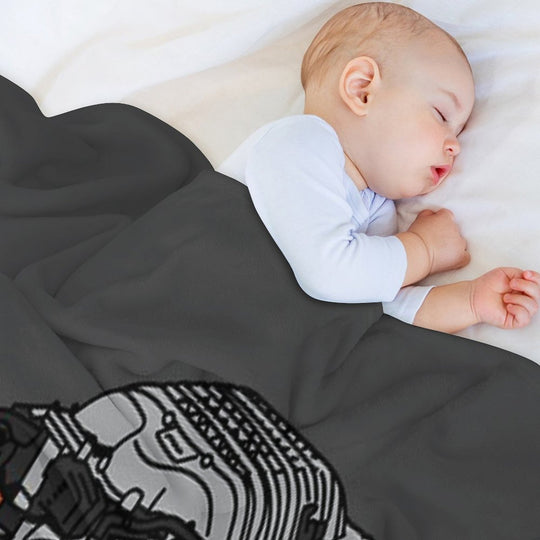 Hellcat Engine Compact Throw Blanket