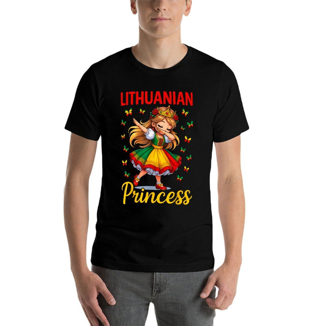 Lithuanian Princess Girl Dab Cute Traditional Dress Girls  Classic T-Shirt