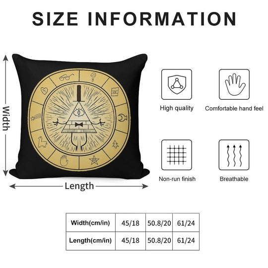 Gravity Falls Bill Cipher Wheel Soft Warmth Comfort Throw Pillow